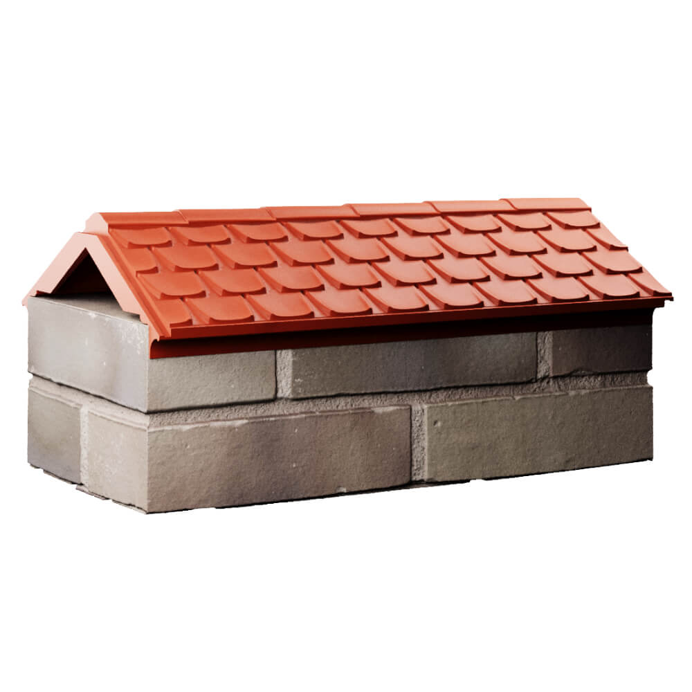Парапет Zking Эльбрус Красный с посадкой на 1 кирпич (255мм) Чусовой фото