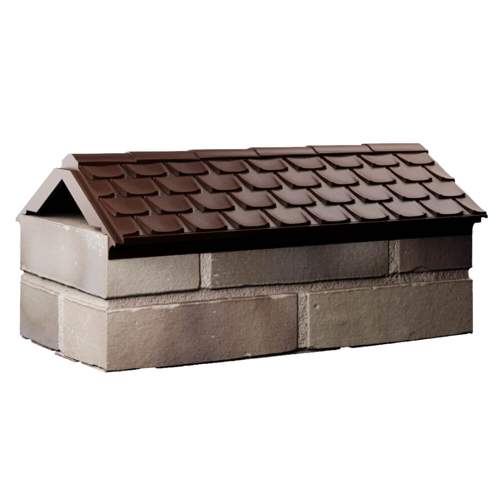 Парапет Zking Эльбрус Коричневый с посадкой на 1 кирпич (255мм) Чусовой фото
